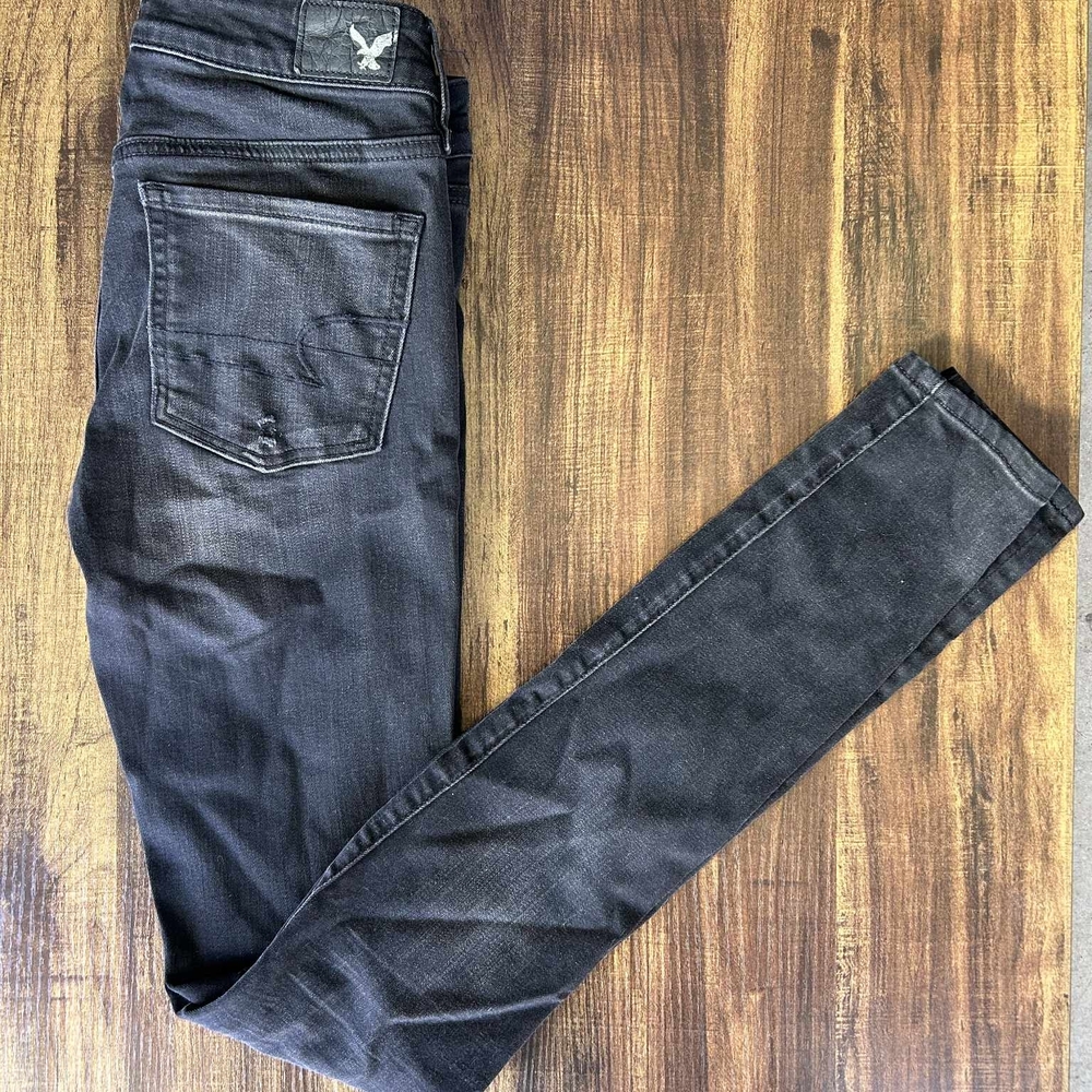 Extra Long High Waisted Black AE Jeans